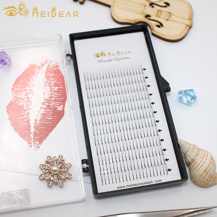 Eyelash supplier provide handmade natural looking pre fans volume eyelash extension with wholesale price
